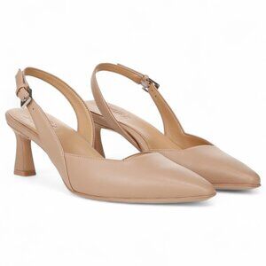 Naturalizer Dalary Size 8 W Creme Brulee Slingback Comfortable Low Heel Pump